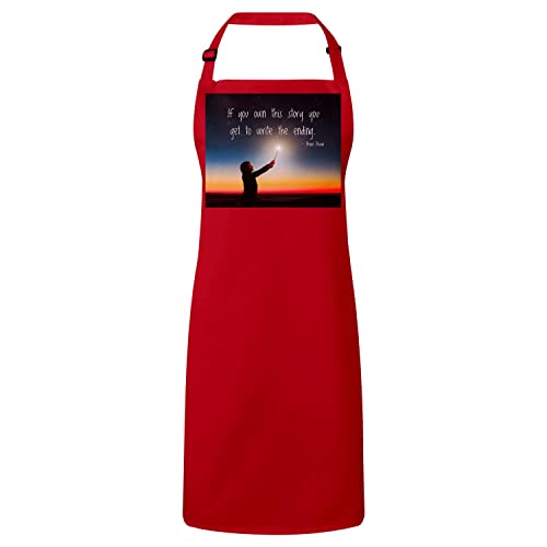 Tablier cuisine rouge motivation Brene Brown pour cuisiner avec passion