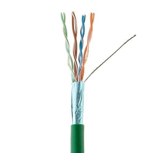 Image of InstallerParts (100 Pack Ethernet Cable CAT6 Cable Shielded (SSTP /SFTP) Booted 0.5 FT - Green - Professional Series - 10Gigabit /Sec Network /High Speed Internet Cable, 550MHZ