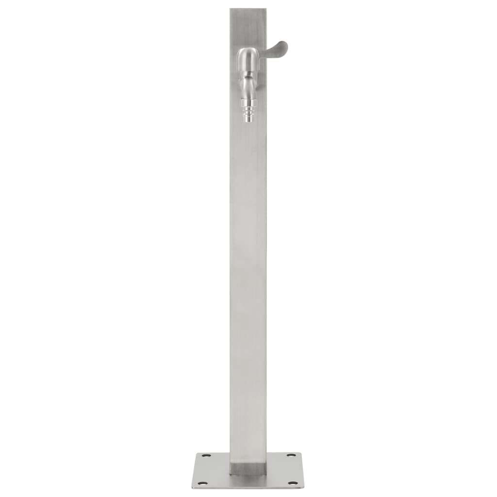 vidaXL Columna Agua para Jardín Acero Inoxidable Cuadrada 65 cm Fuente Patio