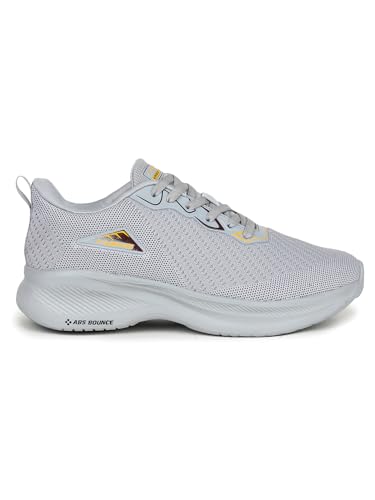 Image of ABROS Mens Inter Ceptor-3 ASSG2005 Sports Shoes L.Grey /Mustard 6UK