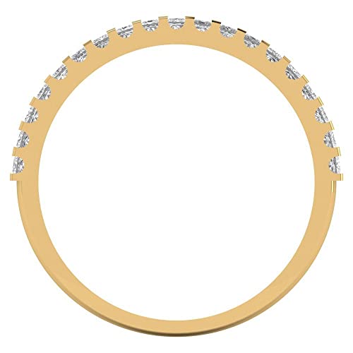 0.29 Carat Princess Cut Zircon 14k White Gold Stackable Designer Art Deco Everlasting Danity Statement Ring Band4