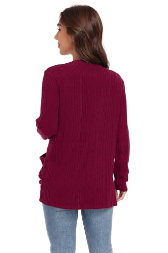 Image of GRECERELLE Womens Long Sleeve Lightweight Open Front V-Neck Casual Cardigan Sweaters Outerwear with Pockets 2025, S-2XL