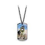 Genérico BRIPAC Chapa Militar con Cadena, Aluminio, Diseño Paracaidista, Collar Tipo Dog Tag