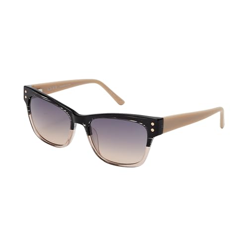 L.A.M.B. Gwen Stefani LA579 Womens Trendy Square Sunglasses, 55 mm, UV400 Protection, Black and Blush