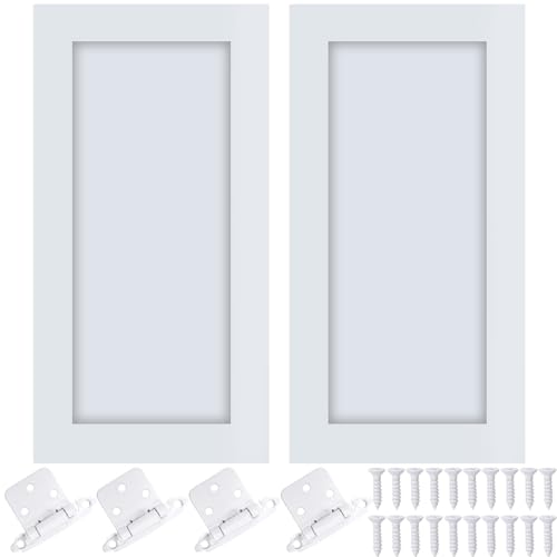 Cinnvoice 2 Pcs 12" W x 24" H White Pine Kitchen Cabinet