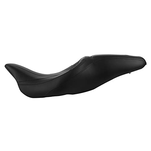 One Piece 2-Up Motorcycle Driver Passenger Leather Seat For Harley Davidson Touring Road King Street Glide Electra Glide Road Glide 2009-2023
