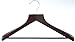 Only Hangers Walnut Finish Deluxe Suit Hanger with Bar