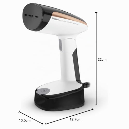 Miniatura 10 de Tefal Dt3030 Access Steam Pocket Cepillo De Vapor, 1300 W, 120 Milliliters, Negro Blanco Oro Rosa