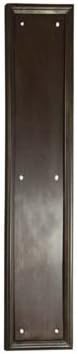 Deltana PP2280U10B HD 3 1/2-Inch x 15-Inch Solid Brass Framed Push Plate Deltana