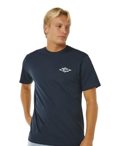 Rip Curl Hazey Days   Camiseta de manga corta para hombre, color azul marino oscuro, azul marino oscuro, M