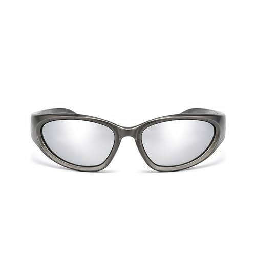 Image of Dervin UV Protected Wraparound Y2K Sunglasses for Men & Women, Full Rim Trending & Stylish Sports Shades