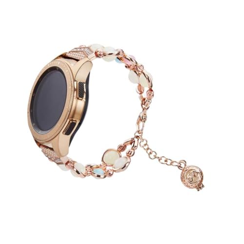 Correa de Reloj Inteligente de Ágatas Lurrose de 42 Mm Exclusiva Pulsera Rosa Dorado