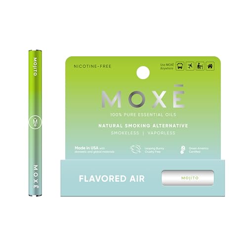 moxe natural mojito air inhaler  non electric long-lasting flavored air refreshing support  oral fixation peppermint lime bergamot amp menthol essential oils craving relief