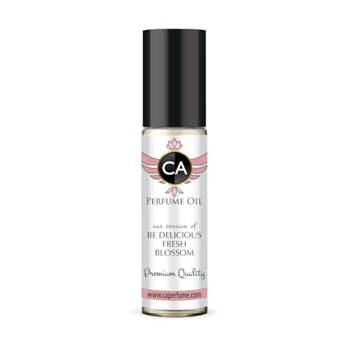 CA Perfume Impression of Be Delicious Fresh Blossom for Women Fragrance Oil Floral Fruity Scent Long Lasting Perfumes for Women Travel Size TSA Ready Mini Parfum Body Oil Roll-on 0.33 Fl Oz 10ml