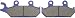 Produktbild Ersatz Yamaha XT 600 EF Trail Start/E-3 TB-9 Bremsscheibe Belage vorne R/H Kyoto 1994