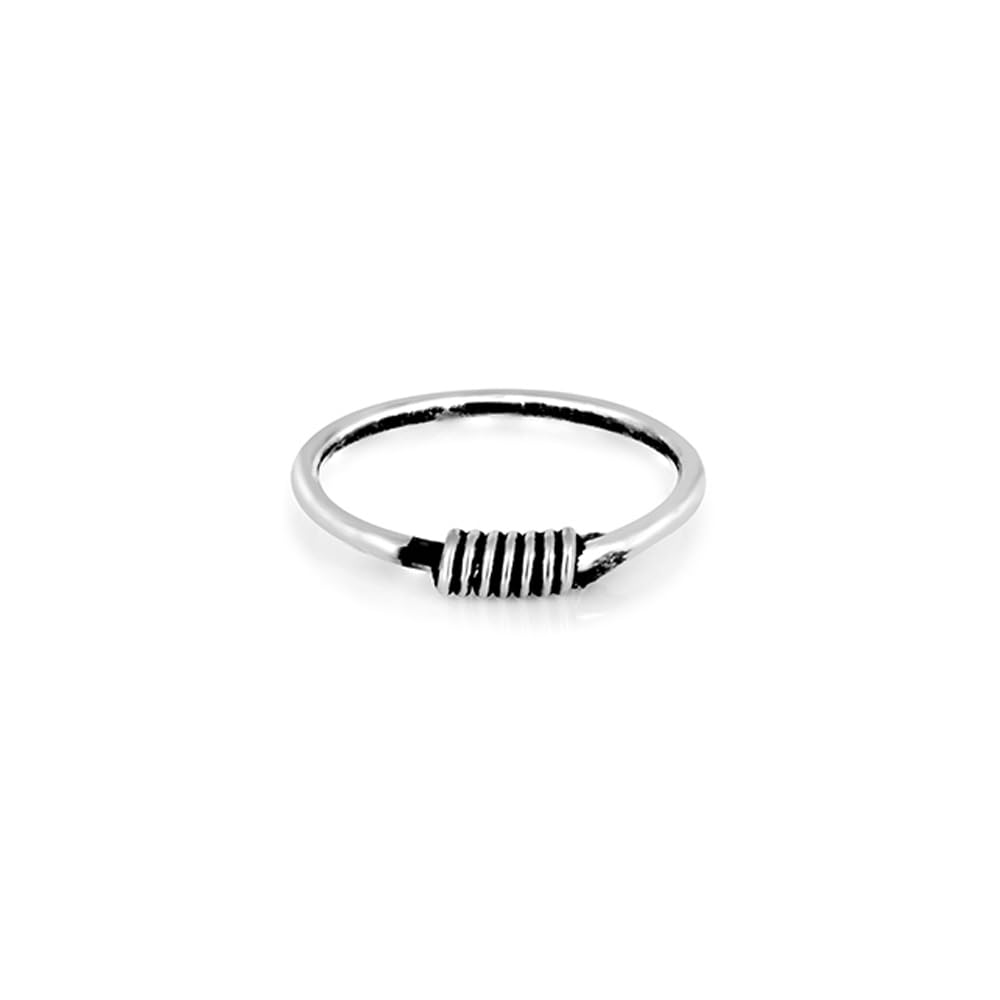 Spiral Oxidized Nose Pin | Silver Jewellery for Women | Gift for Women & Girls | with Certificate of Authenticity |-image-35