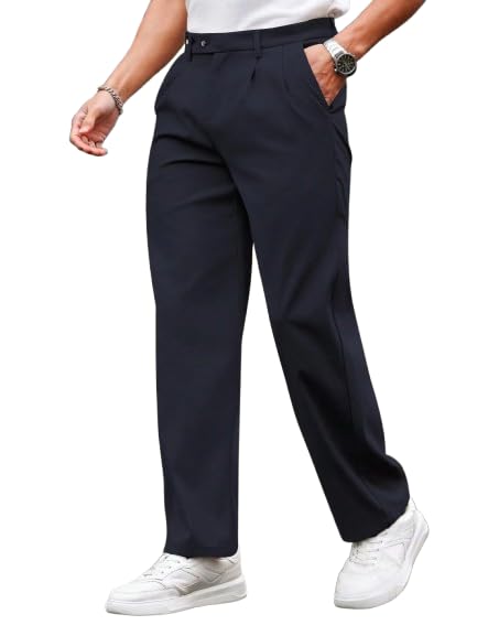 Men's Formal Black Trousers | Tailored Fit Office Pants Workwear | Classic Formal Trousers for Men | Elegant and Comfortable Men's Formal Pants-image-35