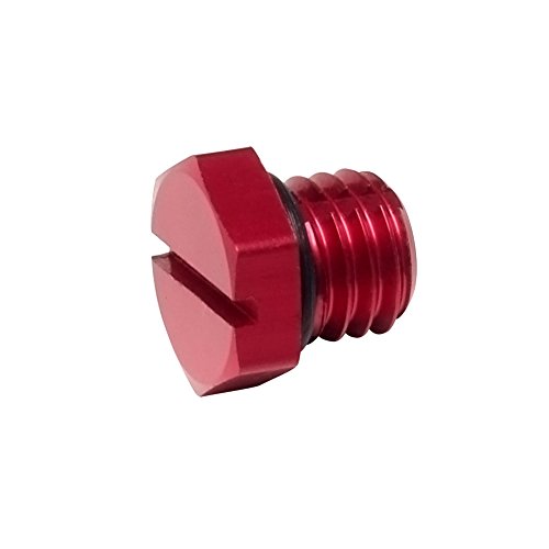 Early Bus Aluminum Air Bleeder Screw For Gm 2001-2017 Fuel Filter Housing Compatible Replacement (6.0/6.6L) Duramax Diesel Lb7, Lly, Lbz, Lmm, Lml (Red) #TOP1