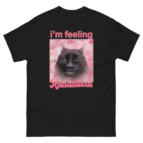 Im Feeling Romantical Funny Cat Meme Tee Shirt Gift for Woman and Man, Cursed Cats T-Shirt