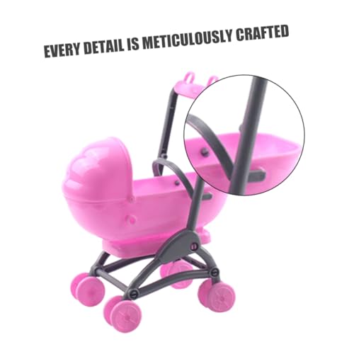 CIYODO 2 Stück Puppenwagen Teiliges Realistisches Design für Rollenspiele Montessori Fördert Kreativität und Hand Augen Koordination für Ab Jahren – Bild 8
