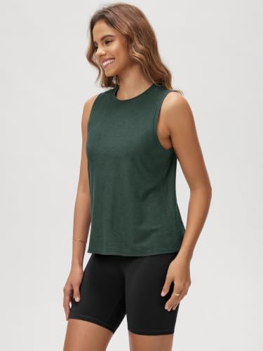 Image of ODODOS Women's Performance Tank Ultra Soft odSTRATUM Tech Sleeveless Tee Shirts High Crew Neck Pullover Top