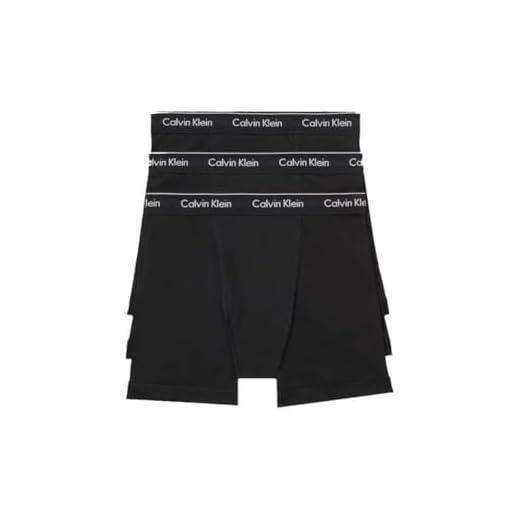 Calvin Klein Men's Cotton Classics 3-pack Boxer Brief, 3 Black, Medium