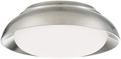 Minka Lavery 719-84-L Lavery LED Flush Mount, 1-Light, 30 Total Watts, 15-in H x 5.38-in W, Brushed Nickel