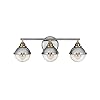Hinkley Fletcher 3 Light Bathroom Vanity Fixture – 8.75-in H Vintage Industrial Style Bathroom Light Fixtures Over…