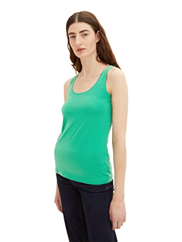 TOM TAILOR Damen 1036260 Basic Top, 31032 - Vivid Leaf Green, L – Ansicht 1