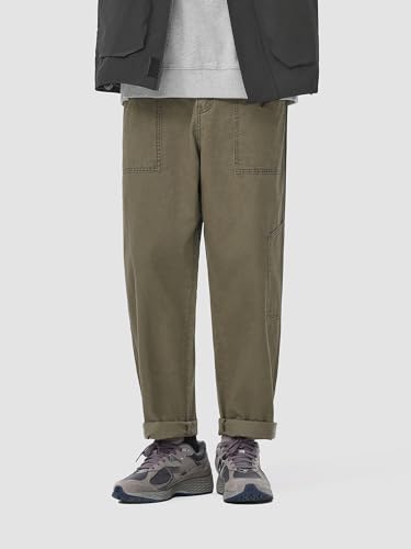 Men's Pants American Retro Spring Autumn Pocket Casual Straight Leg Workwear Trouser2