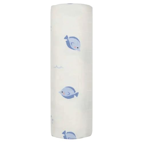 Image of Muslin Baby Swaddle - Breathable Receiving Blankets for Newborn Baby, 70% Viscose derived from Bamboo, 30% Spandex, Imported