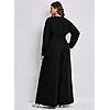 WDIRARA-Womens-Button-Front-Long-Sleeve-Belted-Collar-Jumpsuit-Pants-with-Pocket WDIRARA Women's Button Front Long Sleeve Belted Collar Jumpsuit Pants with Pocket Plus Black 2XL