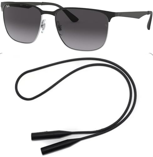 Ray-Ban RB3569 Sunglasses Bundle: RB 3569 90048G Black On Silver and Universal Anti-slip Silicone Leash2