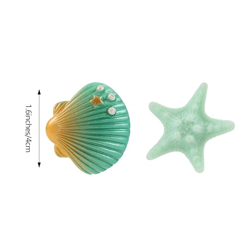 Set de 12 imanes decorativos de concha y estrella miniatura 2