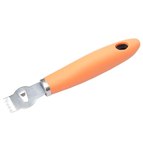 MUZOCT Stainless Steel Lemon Zester Grater with Channel Knife and Hanging Loop Kitchen Peeler Tool - Thumbnail 6