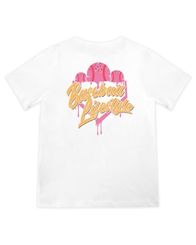 Baseball Lifestyle 101 Ice Cream Youth Tee Strawberry Soft 60/40 Blend Breathable Side-Seamed Size YXL