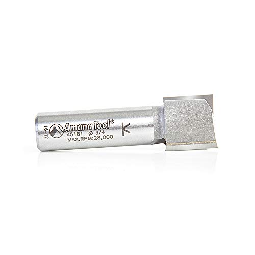 Image of Amana Tool 45181 Carbide Tipped Straight Plunge High Production 3 /4 D x 5 /8 CH x 1 /2 Inch SHK Router Bit
