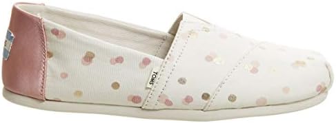 TOMS womens Alpargata flats shoes, Pale Blush Metallic Party Dots (Vegan), 5 US | Image 1