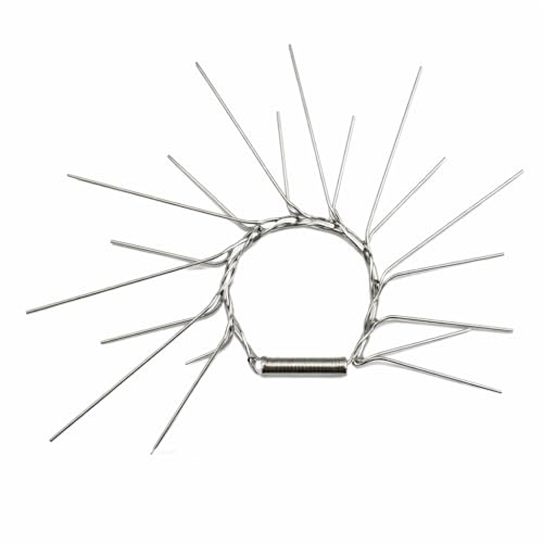 Praknu 2 x Marderschutz für Fallrohr Dicht Gesetzte Spikes Verstellbar für Ø 12 cm Witterungsbeständiges Edelstahl Tierfreundlich Marderabwehrgürtel Marderabwehr Fallrohr