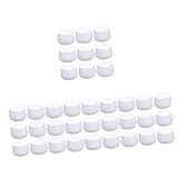 QZQHNYJ 36 Pcs Belly Storage Jar Candy Empty Tin Cans Suppliers Candle Jars Small Storage Container Tea Sealed Jar Candle Tins for Candles Tin Boxes Tinplate White Pearlescent Tast