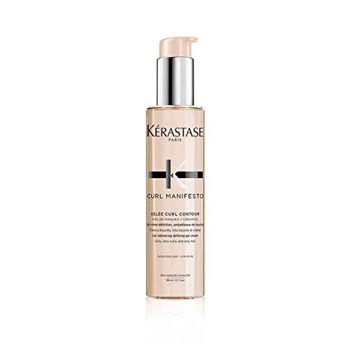 Kérastase Curl Manifesto, Gel-Crème Embellisseur de Boucles, Hydratation & Définition, pour Cheveux Bouclés, Frisés & Crépus, Gelée Curl Contour, 150 ml