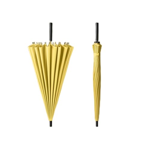 RENEESME Umbrellas for Rain 24 Rib Umbrella Long Handle Umbrella Large Men's Business Straight Umbrella Strong Umbrella for Wind and Rain(A)