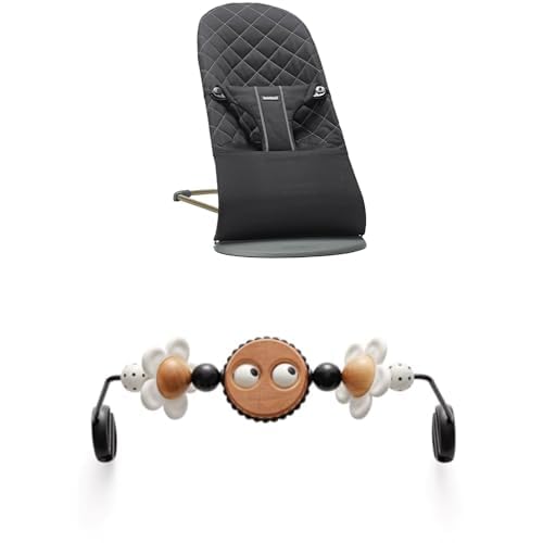 Bundle of BabyBjörn Babywippe Bliss, Gewebt, Klassische Steppung, Schwarz...