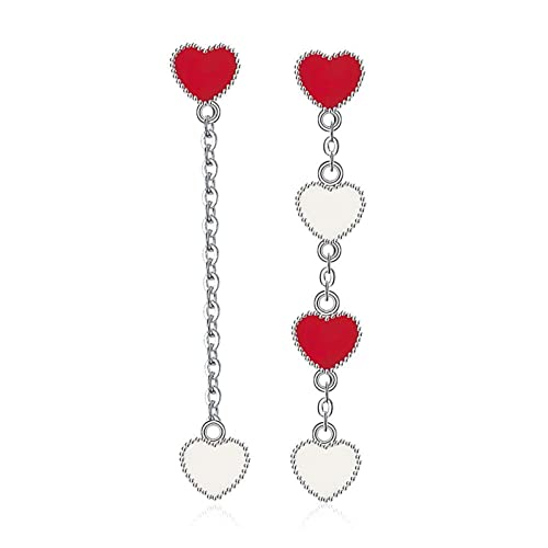 Boucles d'oreilles pour dames en cœur cristal brillant et zircon