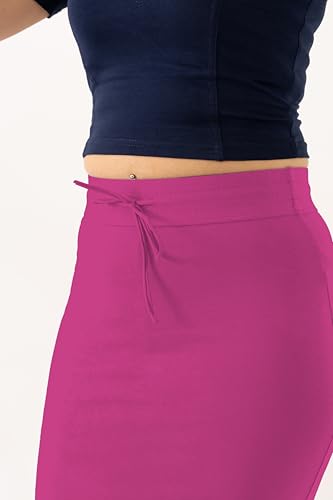 Image of DESI GIRL Cotton Lycra Stretchable Saree Shapewear Petticoat with Drawstring for Women | Fishcut Saree Petticoat with Side Slit for Easy Movement | Saree Shaper | Long inskirt