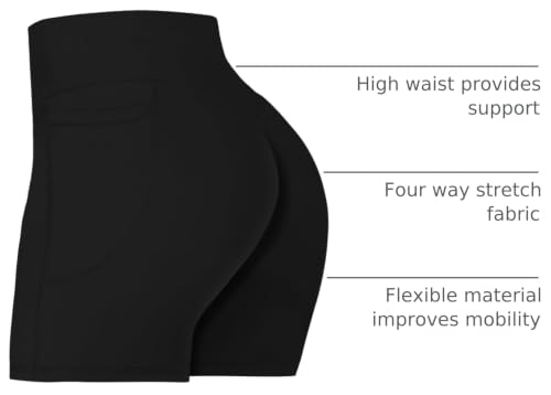 Image of Sunzel No Front Seam Biker Shorts for Women with Pockets, Yoga Workout Gym Bike Shorts with Tummy Control | 3, 5 Or 8-Inch Inseam, High Waisted, No Front Seam, Side Pockets, Buttery Soft, Compression Fit, Squat Proof, Tummy Control