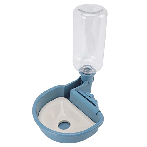 Tbest Distributeur Automatique pour Animaux de Compagnie de 480ml, Abreuvoir Suspendu pour Chiens et Chats, Détachable, Portable et Sûr, Contrôle en Acier Inoxydable
