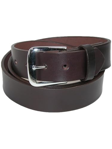 Boston Leather Men's Big & Tall Leather 1 1/2 Inch Bridle Belt, 50, Brown4