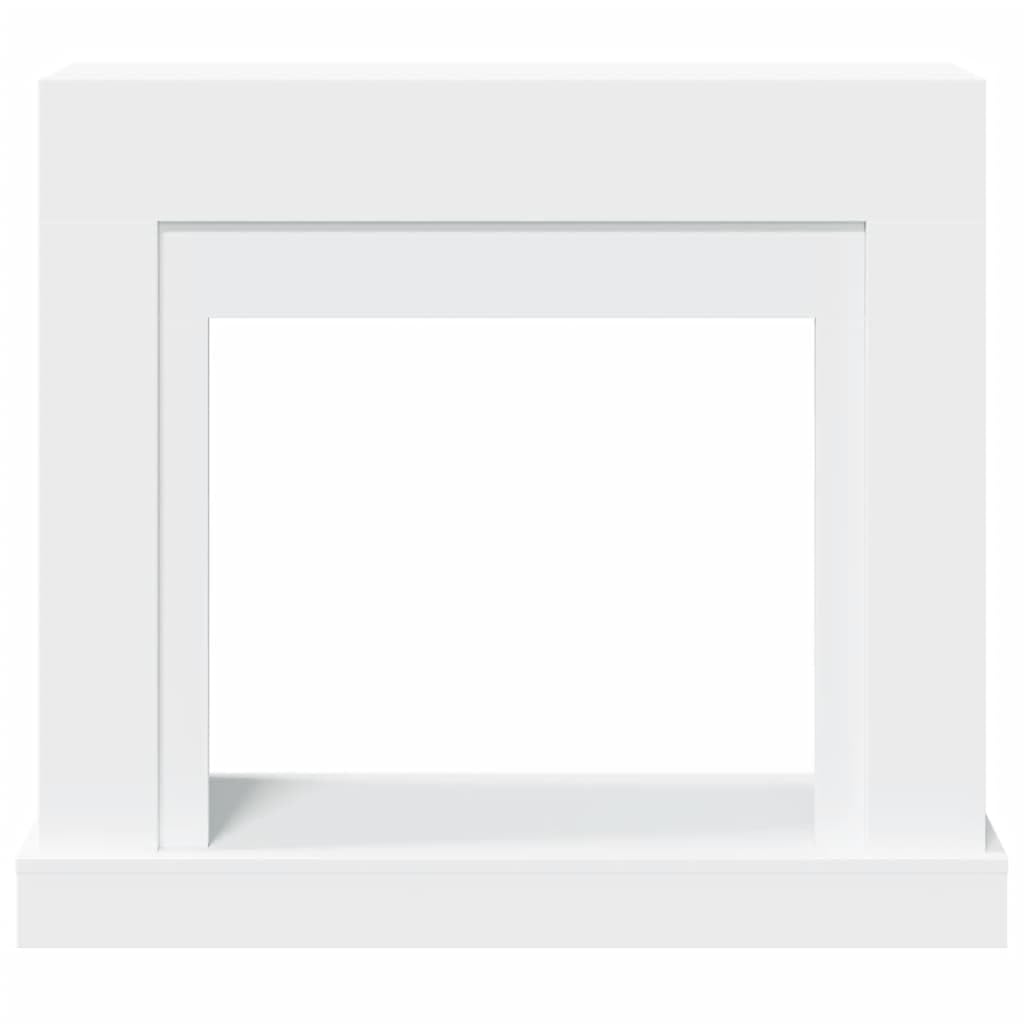 vidaXL Cadre de cheminée Blanc 100x30x87,5 cm Bois d'ingénierie, cheminée, Console de cheminée, Ensemble de Tour de cheminée, Tour de cheminée