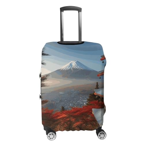 Japan Mount Fuji Landscape Printed Luggage Cover Protector, Fits 18-32 Inch Luggage4